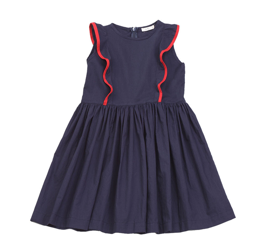 Pinafore Dress in Navy
